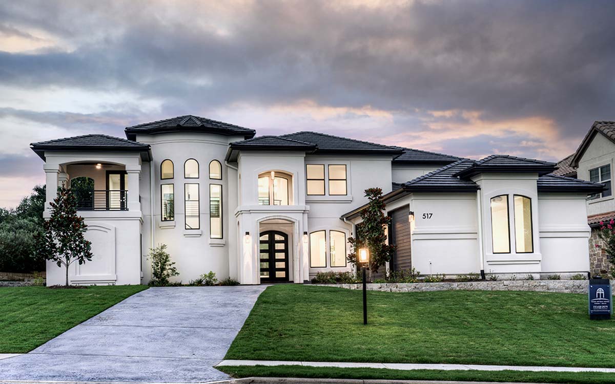 Texas Artisan Homes Austin Custom Home Builder Modern Traditional Front Elevation 1